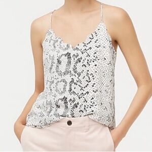 J.Crew Scalloped Snake Print Cami Top